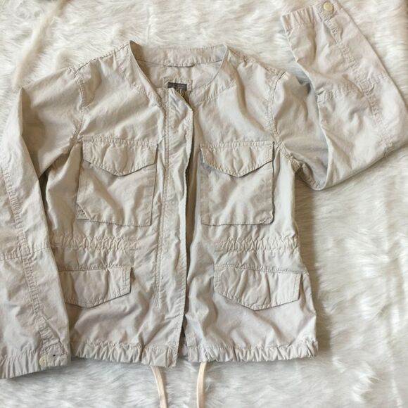 GAP Khaki Safari | Utility Lightweight Zip Closure Drawstring Waist Jacket S - Picture 6 of 7